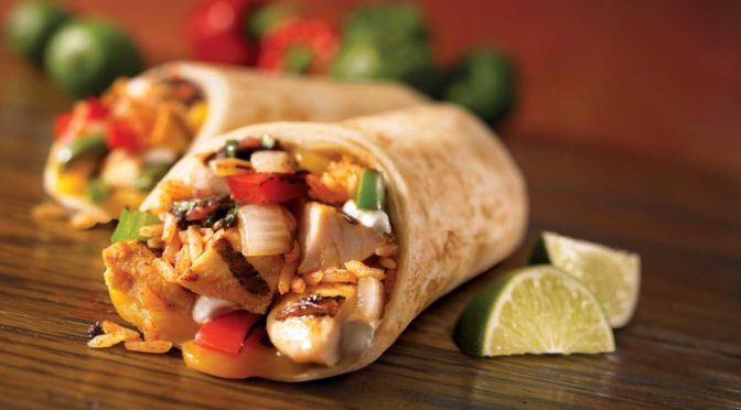 burrito chicken delicious dinner